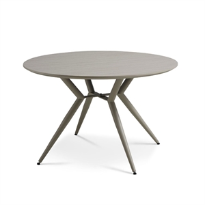 Dover rundt spisebord - Travertine look - Beige stel - Mål: Ø120 cm.